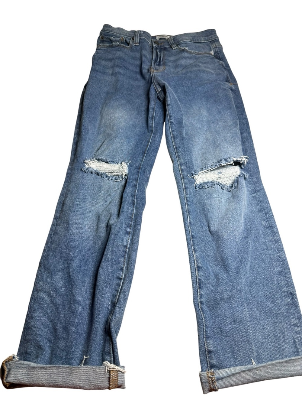 Kensie‎ Distressed Blue Straight Leg Jeans